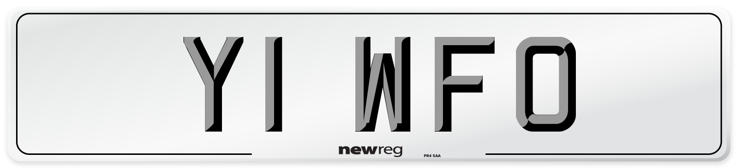 Y1 WFO Number Plate from New Reg